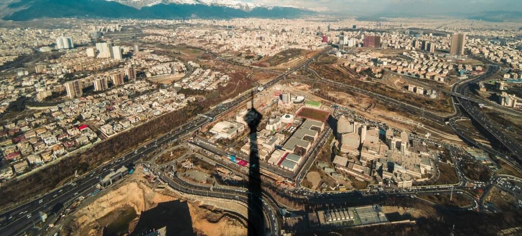 An aerial view of Tehran, Iran's capital city.