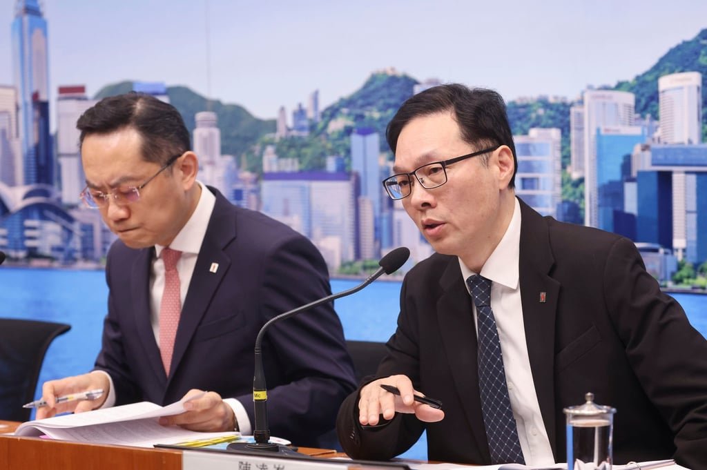 Ronald Lam (left) and Frank Chan at a press conference to announce the Department of Health’s plan to set up its drug regulatory authority as early as the end of next year. Photo: Edmond So