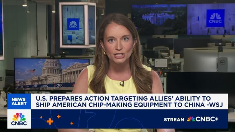 U.S. prepares action targeting allies' ability to ship American chip-making equipment to China