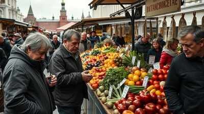 Russians struggle with 'crazy' prices