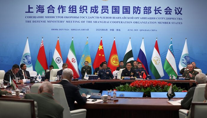 Chinese Defence Minister Dong Jun and his counterparts attend the Shanghai Cooperation Organisation (SCO) Defence Ministers Meeting in Qingdao, Shandong province, China June 26, 2025. — Reuters