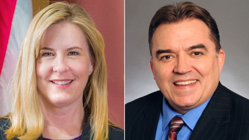 Minnesota Rep. Melissa Hortman and Sen. John Hoffman.