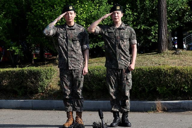 Han Myung-Gu/Getty Jungkook and Jimin of BTS in June 2025