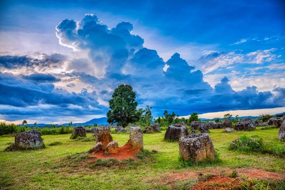 The UNESCO-listed Plain of Jars in Xieng Khouang Province, Laos.