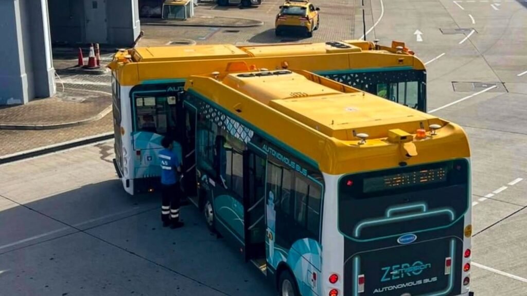 Hong Kong airport suspends driverless bus services after collision