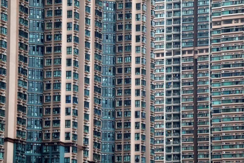 High rise private residential buildings are seen in Hong Kong