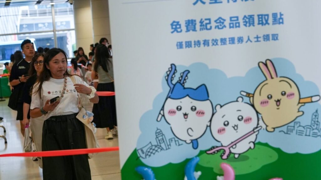 Thousands flock to Chiikawa gift set giveaway in Hong Kong ahead of exhibition