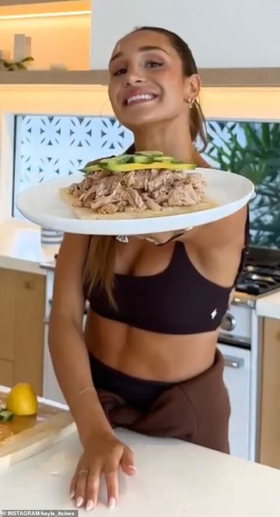 Kayla Itsines, 34, has been called out by a surprising critic over her choice of breakfast food