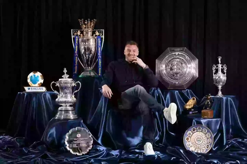 Jamie Vardy leaves Leicester City as the club's greatest-ever player. (Image: Getty)