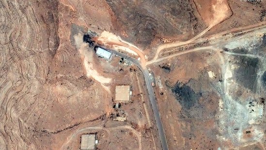 A satellite image shows damage to the tunnel entrances of the Isfahan Nuclear Technology Research Center, following US airstrikes amid the Iran-Israel conflict, in Isfahan, Iran, June 22, 2025.(Reuters)