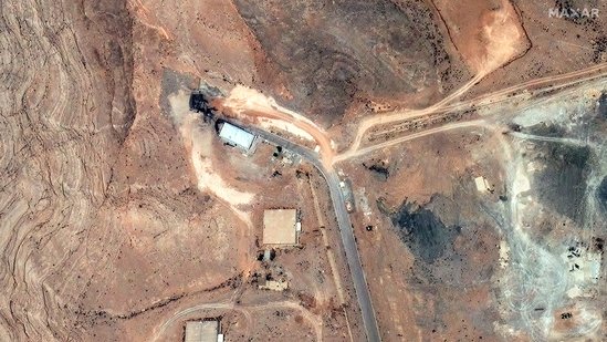 A satellite image shows damage to the tunnel entrances of the Isfahan Nuclear Technology Research Center, following US airstrikes amid the Iran-Israel conflict, in Isfahan, Iran, June 22, 2025.(Reuters)