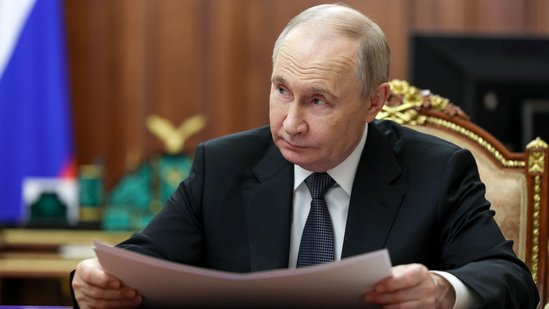Russian President Vladimir Putin attends a meeting.(REUTERS file)