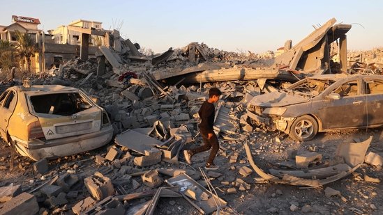 The war has killed over 56,000 Palestinians so far, according to Gaza’s Health Ministry.(AFP)