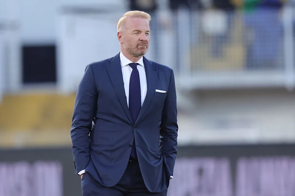 LA SPEZIA, ITALY - APRIL 14: Igli Tare of SS Lazio looks on during the Serie A match between Spezia Calcio and SS Lazio at Stadio Alberto Picco on April 14, 2023 in La Spezia, Italy. (Photo by Gabriele Maltinti/Getty Images) (Milan links)