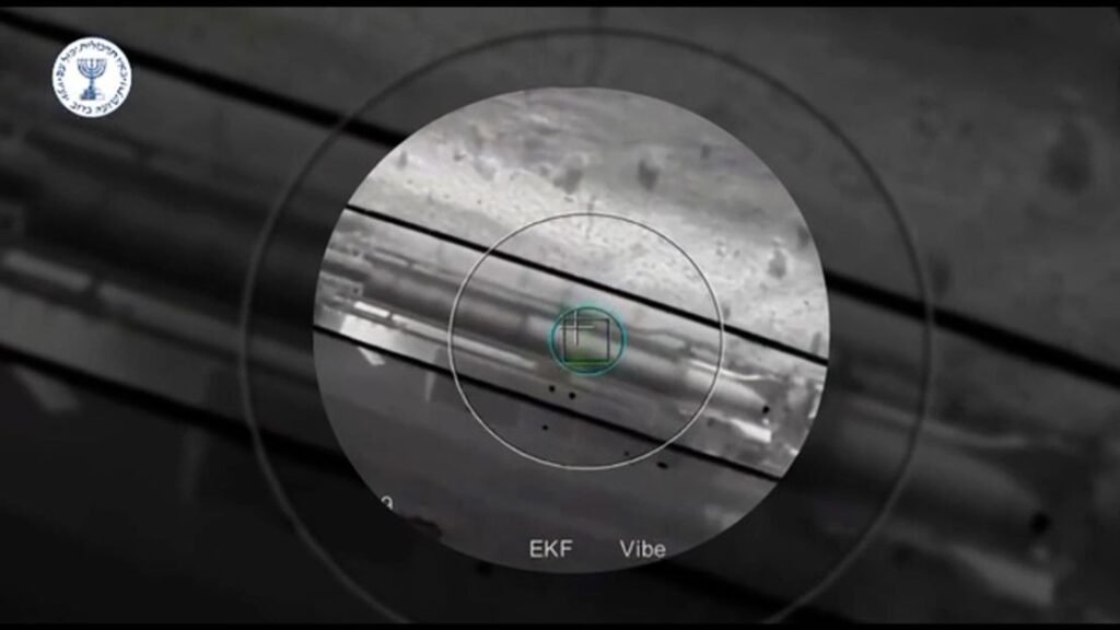 A video shared with CNN appears to show a one-way attack drone targeting a missile launcher.