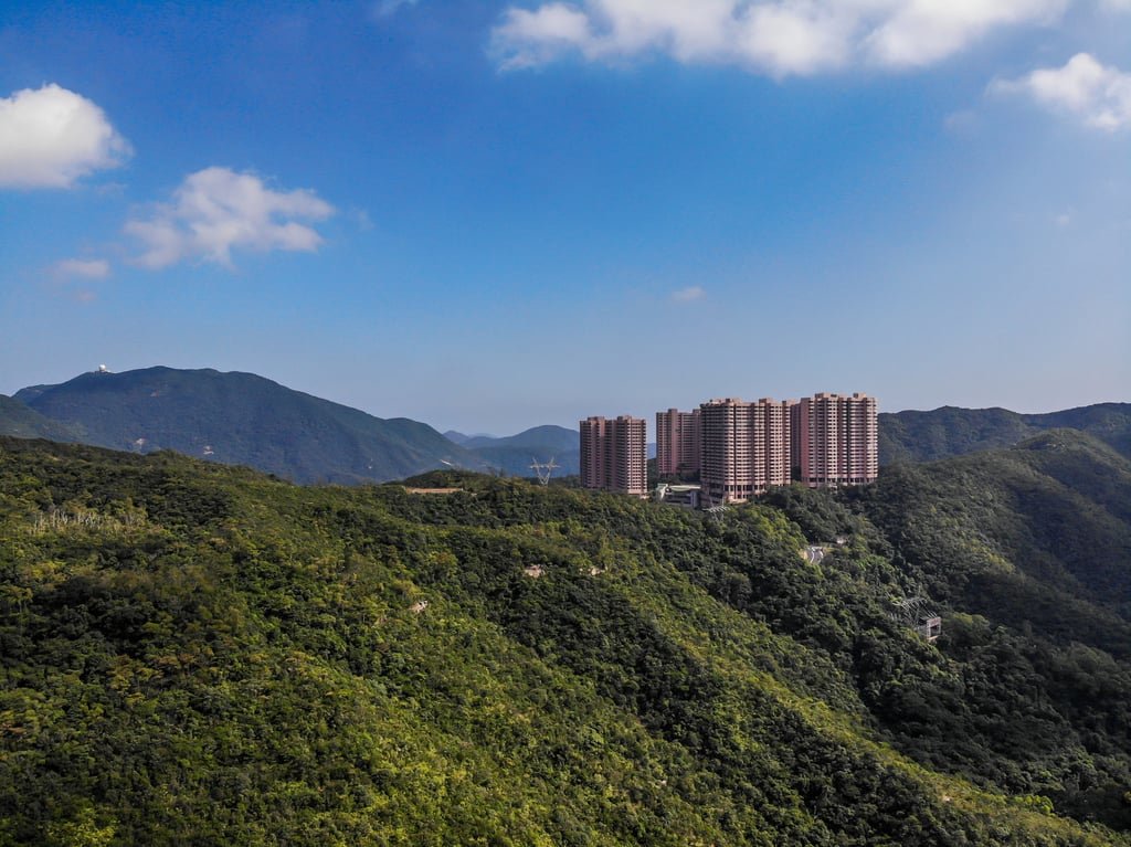 Aerial view of Parkview, a luxury residential complex above Tai Tam Country Park on November 17, 2019. Photo: LightRocket via Getty Images