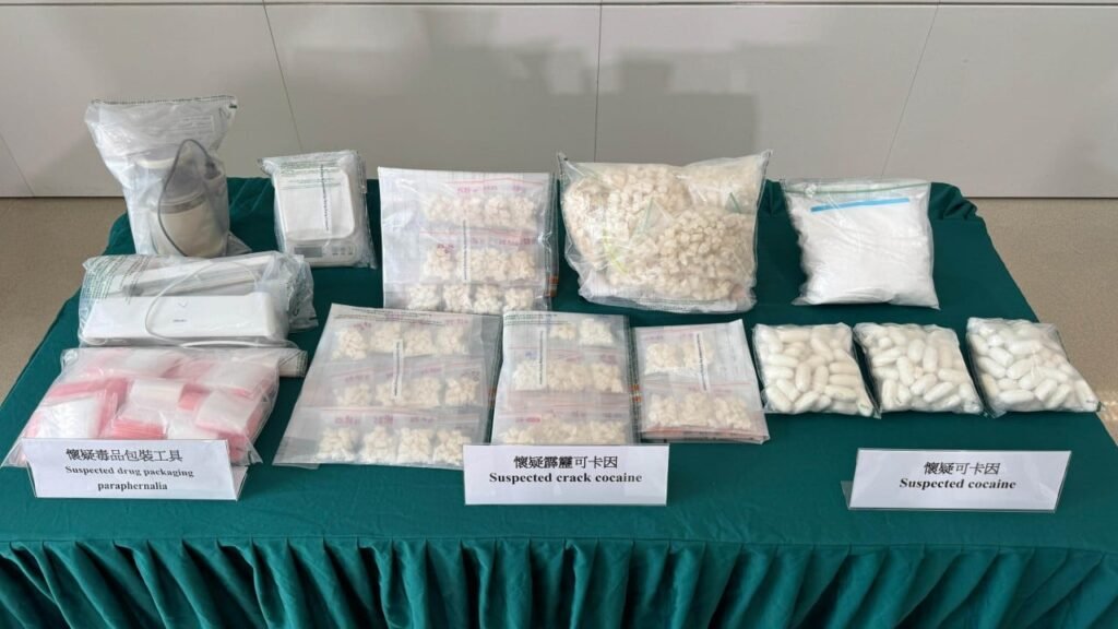 Hong Kong man arrested over 9kg narcotics haul worth HK$8.8 million