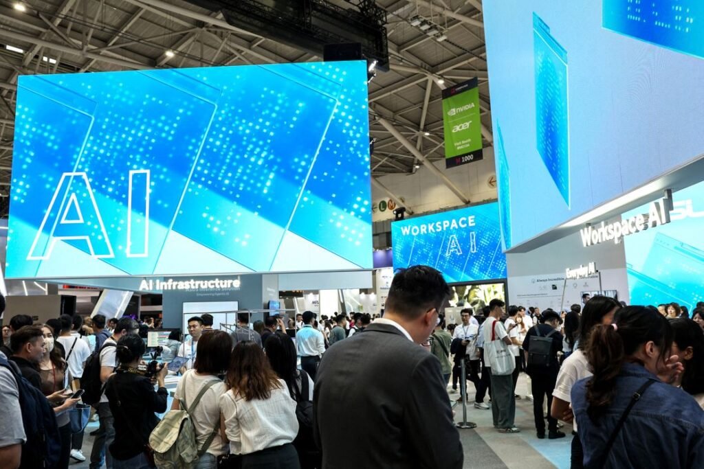 People attend Computex 2025 in Taipei in May.