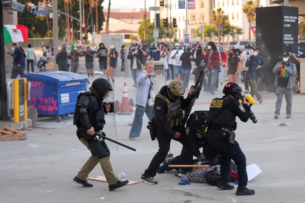 Protests erupt over immigration raids in Los Angeles
