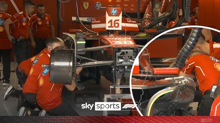 Watch as Ferrari suffers a double scare early in P1 during the Austrian Grand Prix.