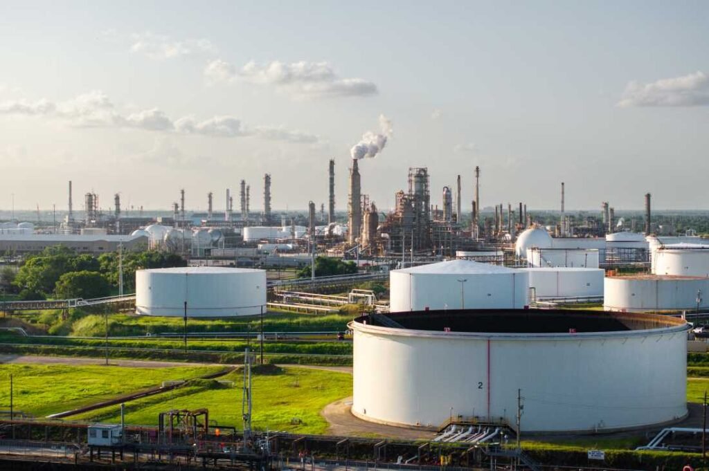 The sprawling LyondellBasell Houston refinery is seen in June.