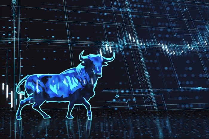 Artist rendering of bull market.