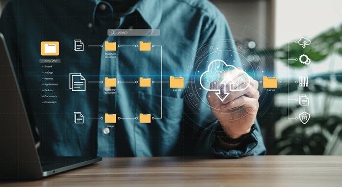 pointing to files cloud computing.