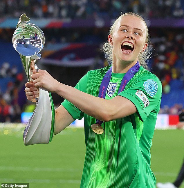 Hannah Hampton inspired England to victory over Spain in the Women's Euros final on Sunday