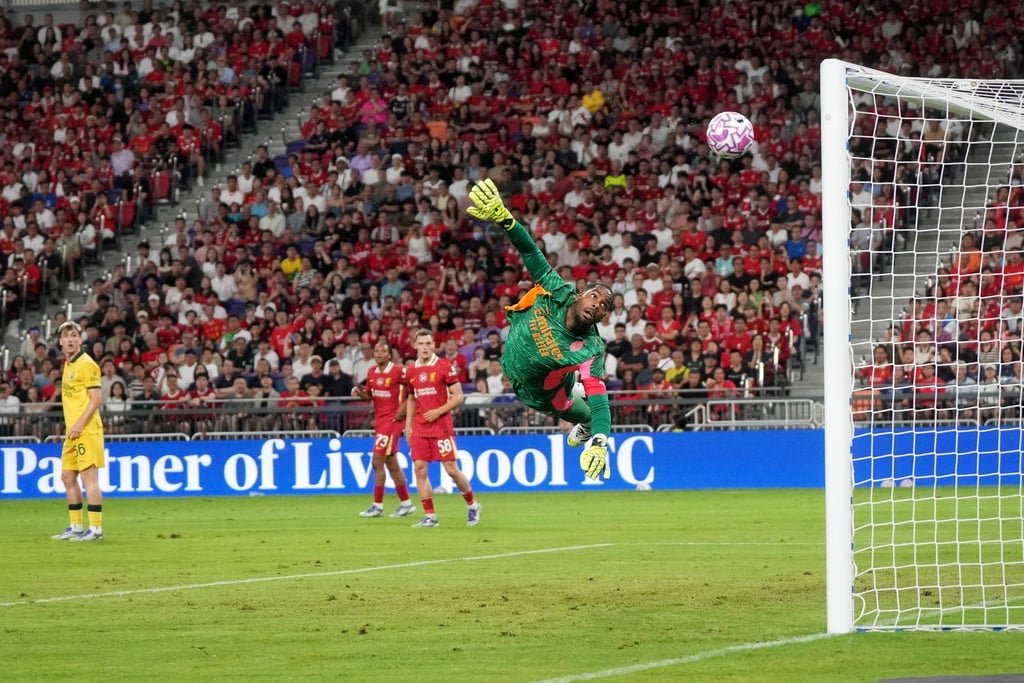 AC Milan goalkeeper Mike Maignan could do nothing about Dominik Szoboszlai’s equaliser. Photo: Elson Li