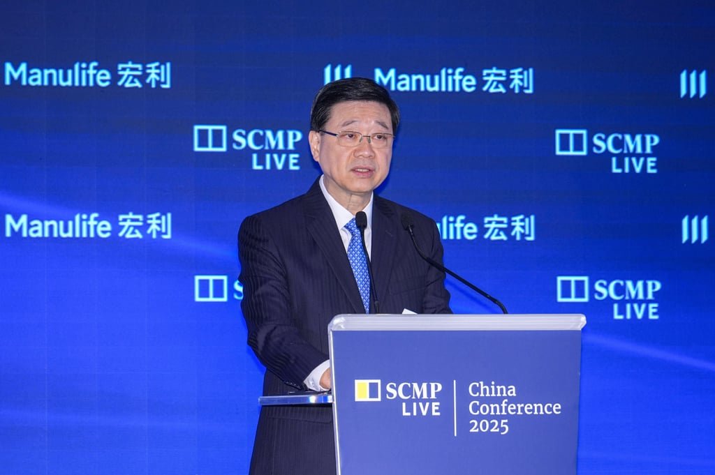City leader John Lee says Hong Kong is the “superconnector” that links the world with opportunities from China’s growth certainties. Photo: Eugene Lee