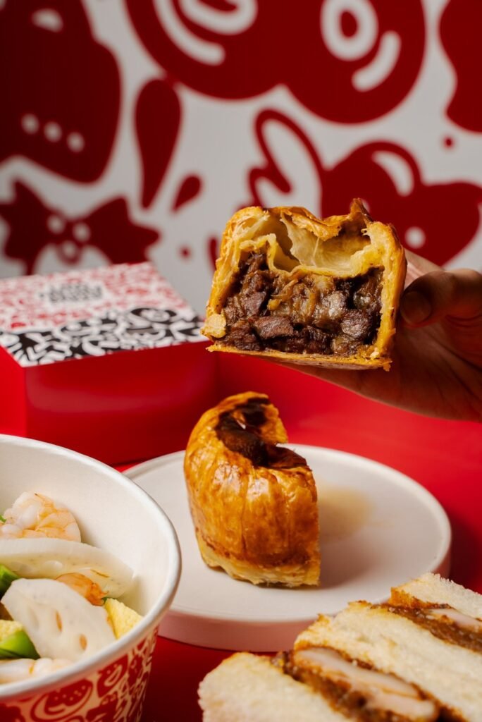 The duo’s Sichuan spicy peppercorn beef pie. Photo: LMO Freshly Baked