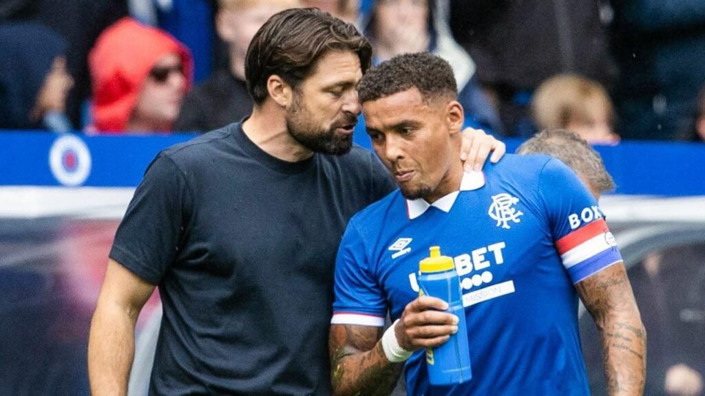 Rangers head coach Russell Martin and James Tavernier