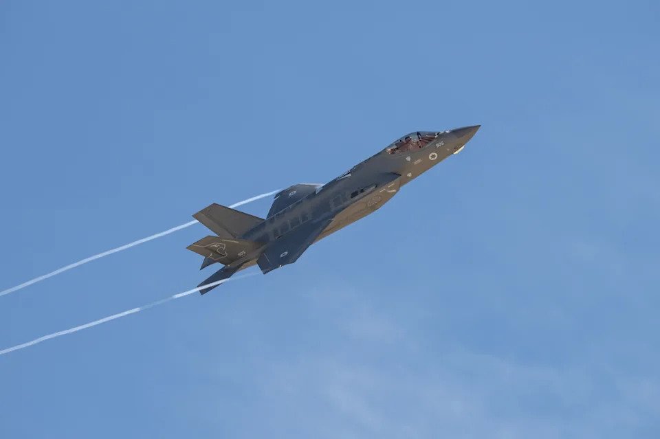 An Israeli F-35I Adir assigned to 140 Squadron, Nevatim Air Base, takes off for a mission during Red Flag-Nellis 23-2 at Nellis Air Force Base, Nevada, March, 22, 2023.