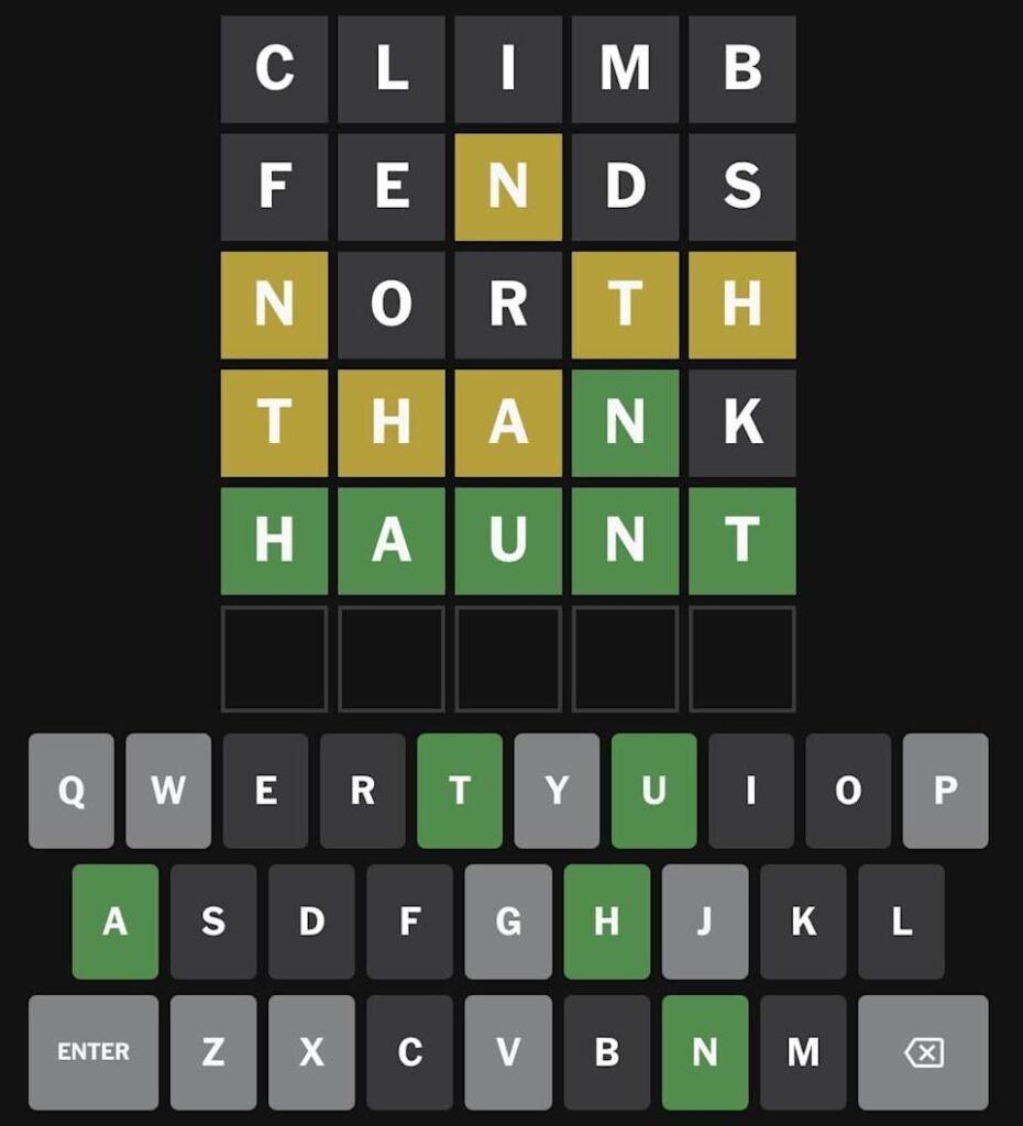 Today's Wordle answer for Saturday, July 26 - HAUNT