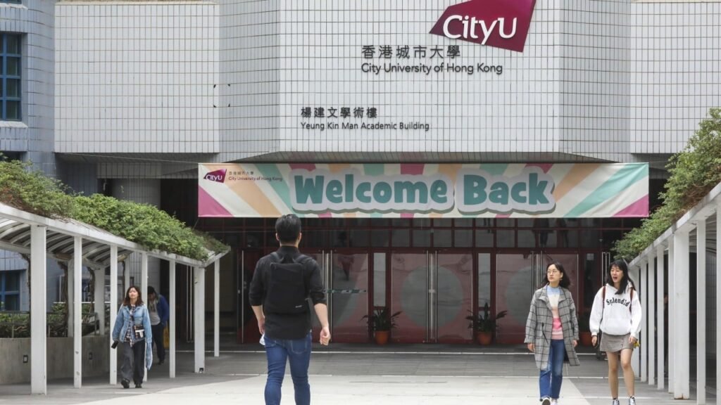 Woman, 45, arrested in Hong Kong after brandishing knife at City University