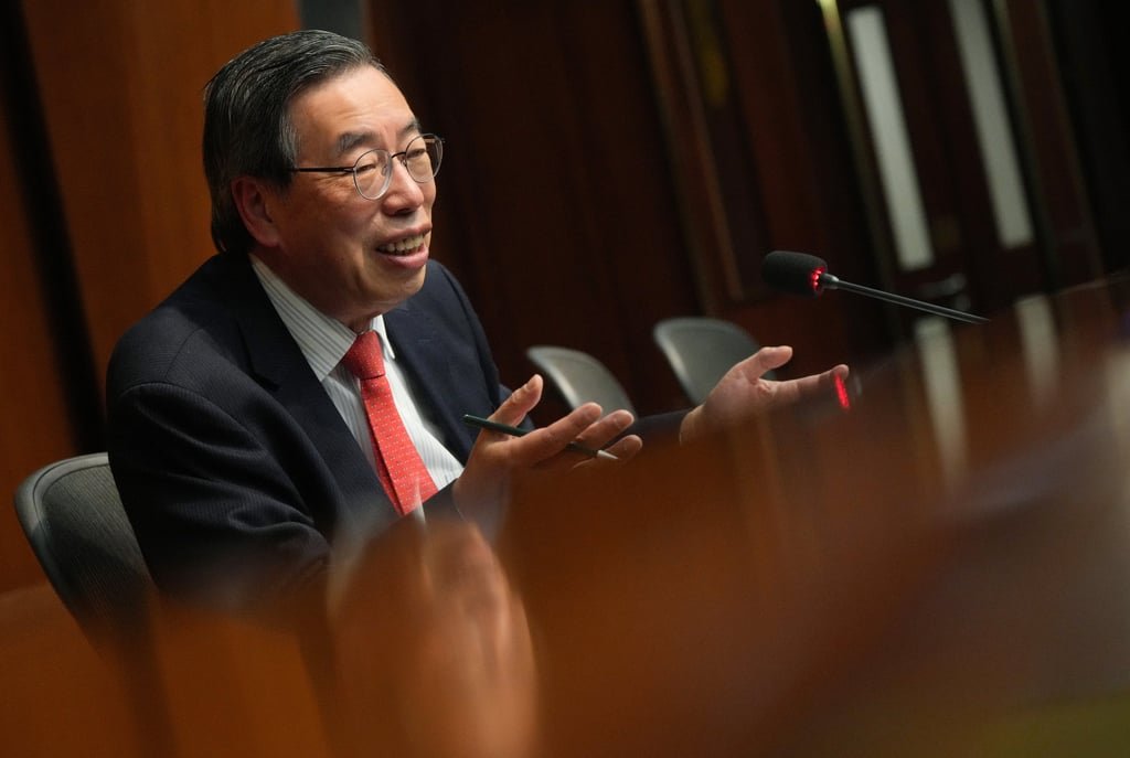 Legco president Andrew Leung Kwan-yuen at the end-of-session press conference on December 19. Photo: May Tse