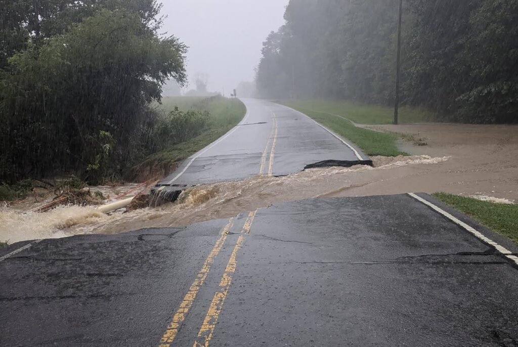 At least 1 dead as Chantal brings record-breaking flooding to North Carolina
