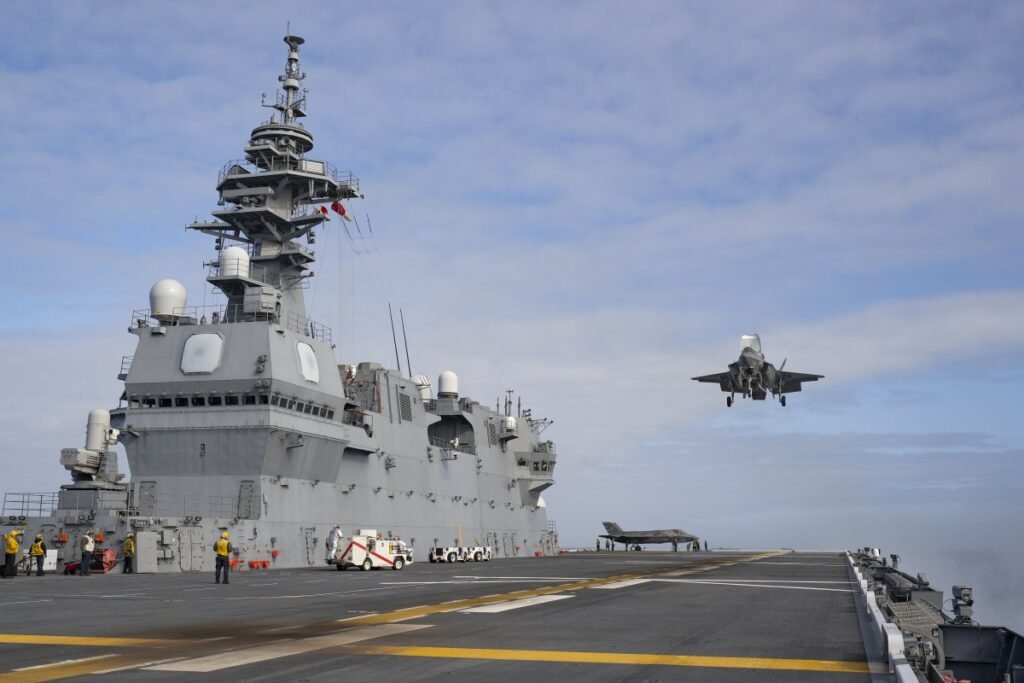 F-35B Fighter Jet Lands Aboard Japanese Warship