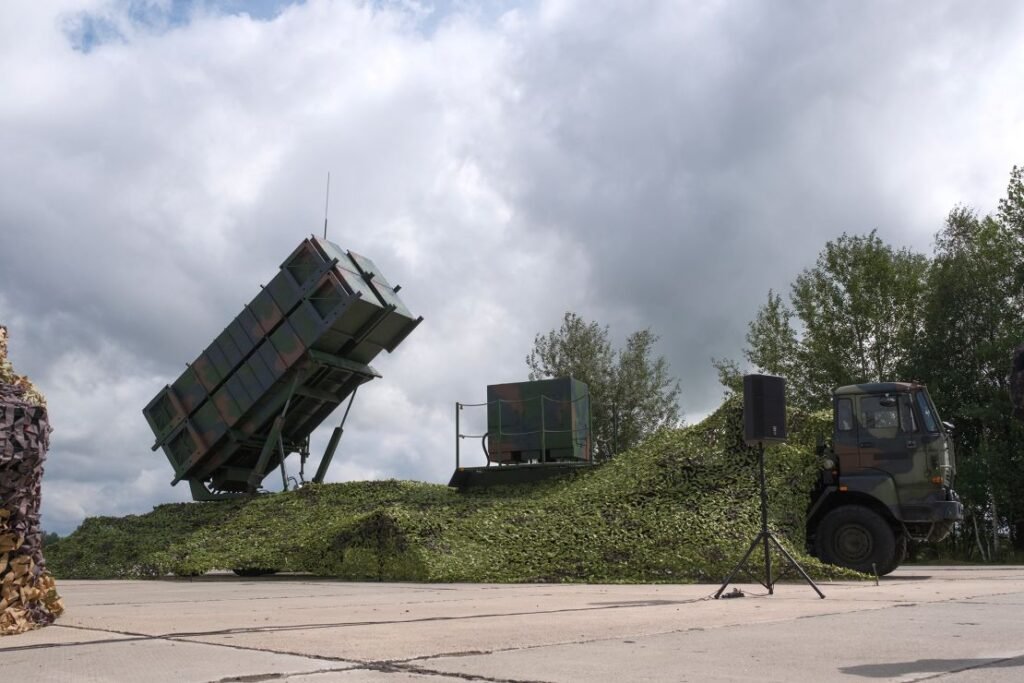 A Patriot system received by Ukraine is seen on the Day of Ukrainian Air Force on August 4, 2024.