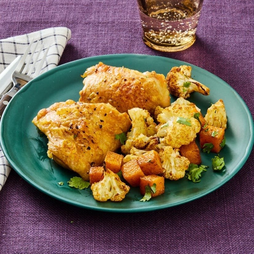 healthy fall recipes sheet pan chicken butternut squash
