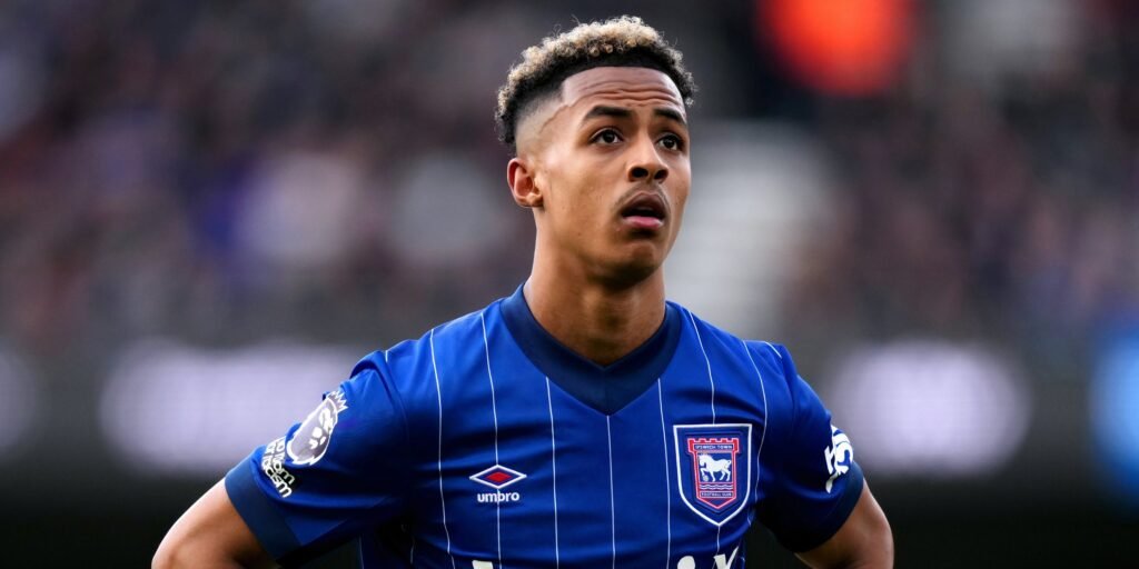 Omari Hutchinson in action for Ipswich Town
