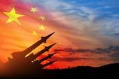 Illustration of Chinese flag and missiles