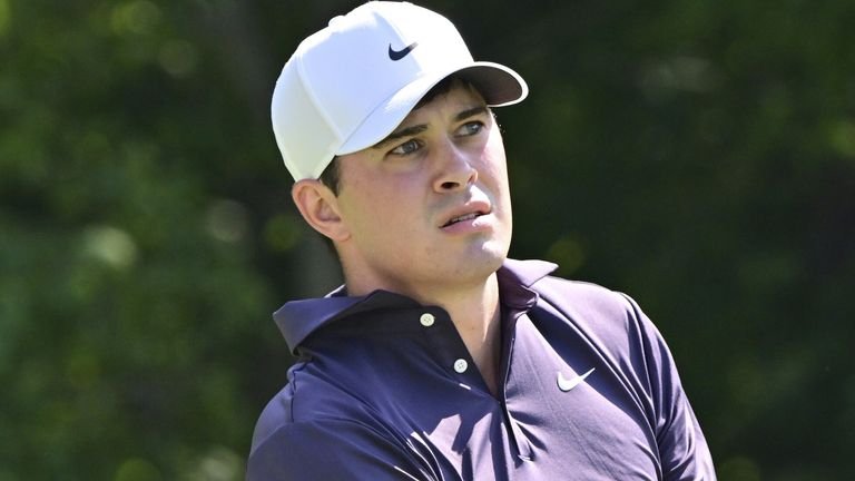 Davis Thompson in action at the PGA Tour's John Deere Classic in Illinois