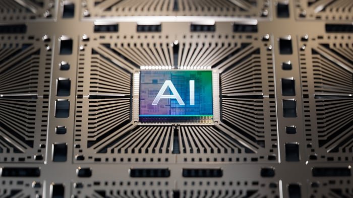 The letters AI are written on a chip.