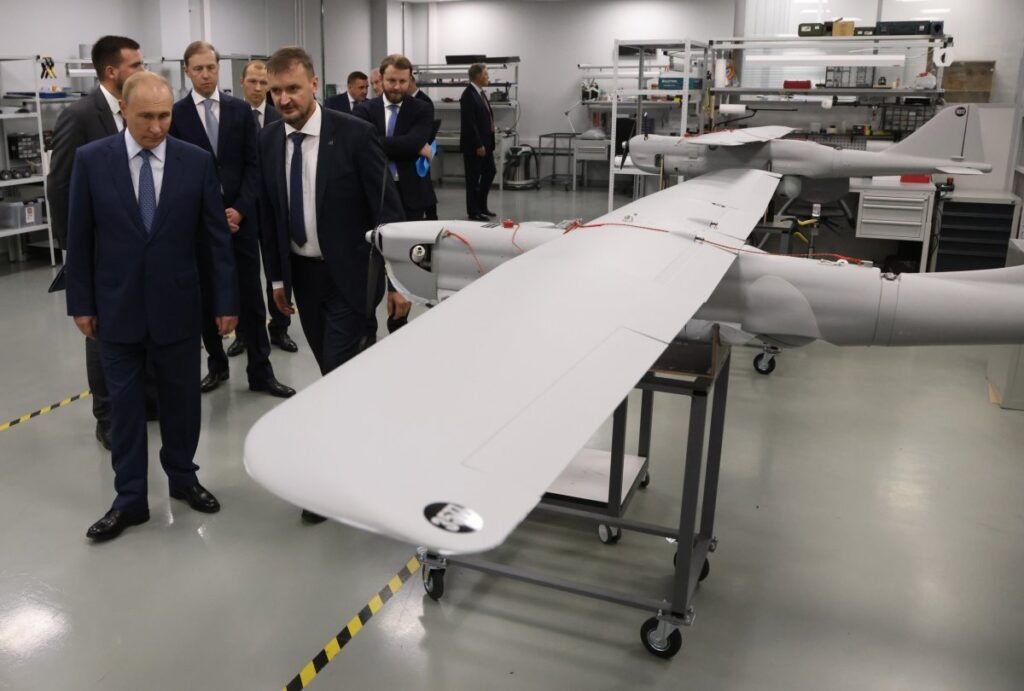 Vladimir Putin with drones