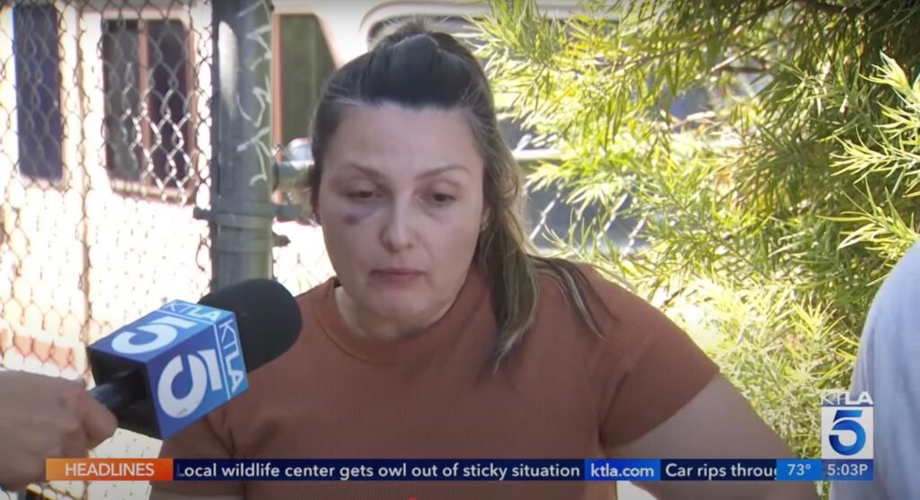 Rebecca Haro speaking to the media about her missing son Emmanuel Haro during a press interview