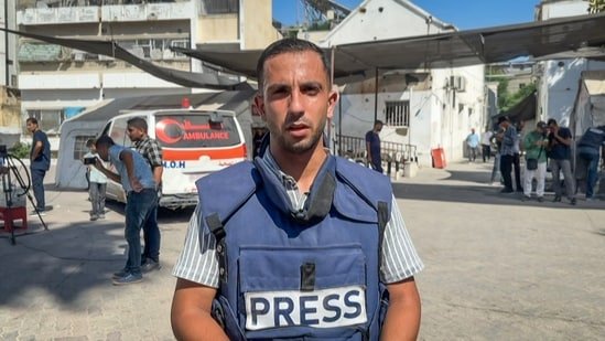 This screen grab taken from AFPTV on August 11, 2025 shows Al-Jazeera's Anas al-Sharif speaking during an interview in Gaza City on August 1(AFP)
