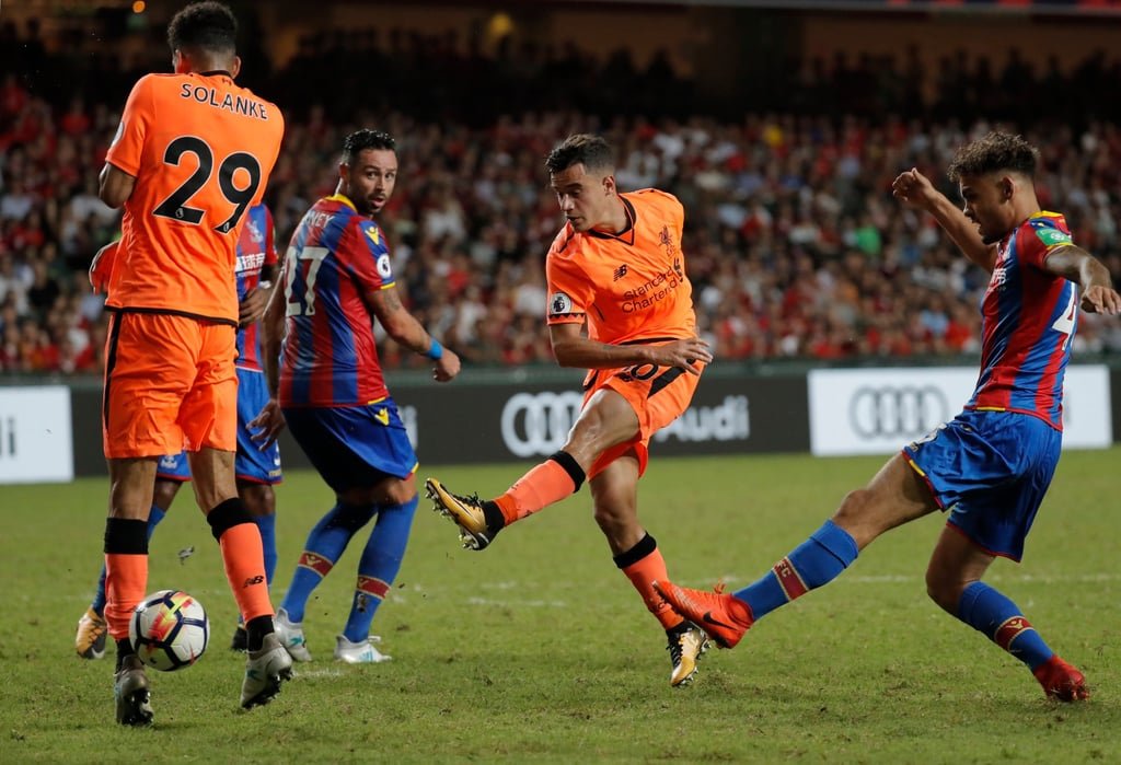Liverpool’s Philippe Coutinho takes on Crystal Palace in 2017’s Premier League Asia Trophy. Photo: AP