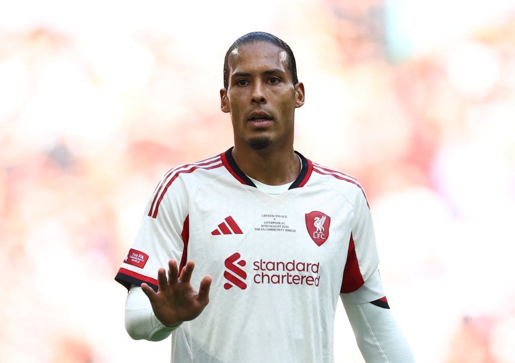 Virgil van Dijk at the FA Community Shield.