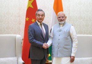 Chinese Foreign Minister Wang Yi, Indian Prime Minister Narendra Modi.